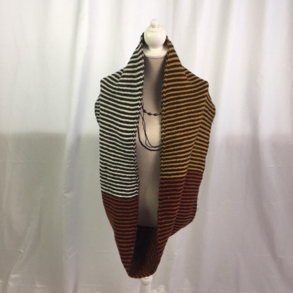 Charlie Paige Striped Colorblock Infinity Scarf